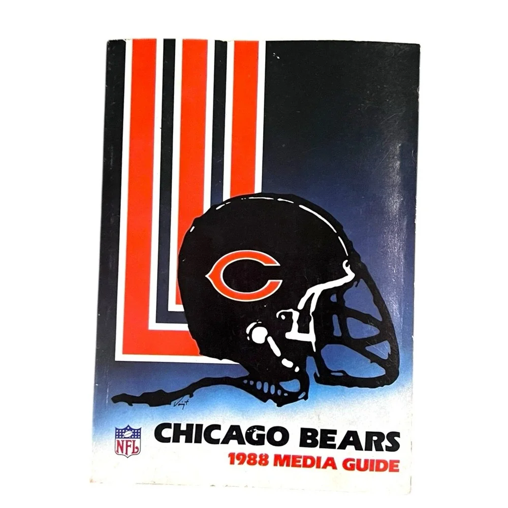 Lot of 4 Vintage Chicago Bears NFL Media Guide Yearbook 1988, 1998, 2003, 2006